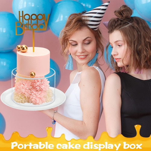 2 Soportes De Acrílico Transparente Para Tartas, Soporte Rel