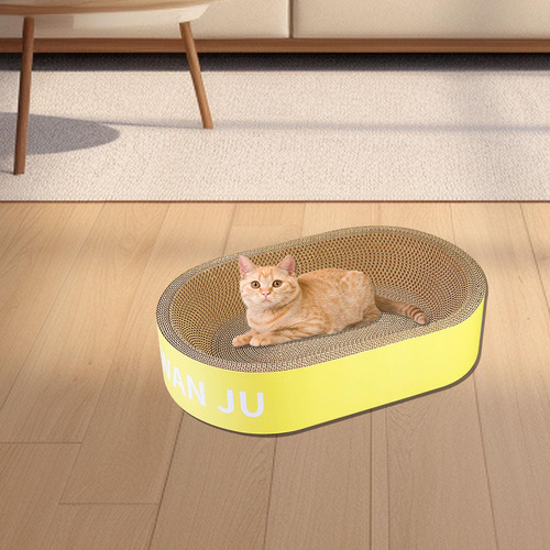 Rascador Para Gatos, Cama Ovalada, Salón, Resistente, M