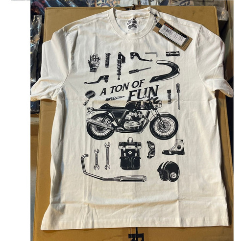 Royal Enfield Polera Original A Ton Of Fun Blanca  Talla: M