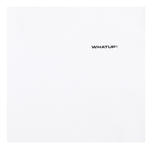 Polera Whatup Hombre Basic White Tiny Logo Black