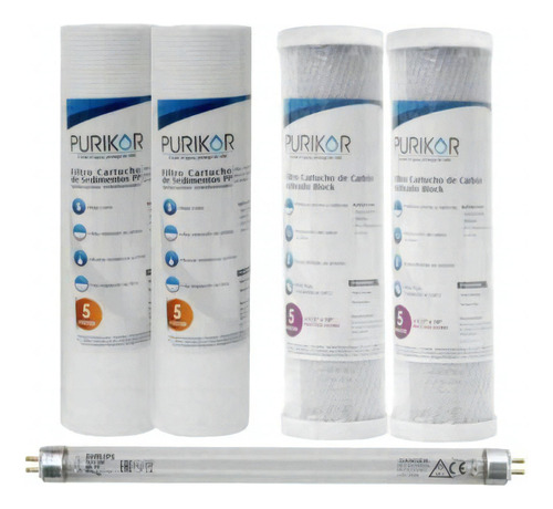 Kit Kit12-fb3uv Mantenimiento Purificador Pkf-3uv Purikor Color Blanco