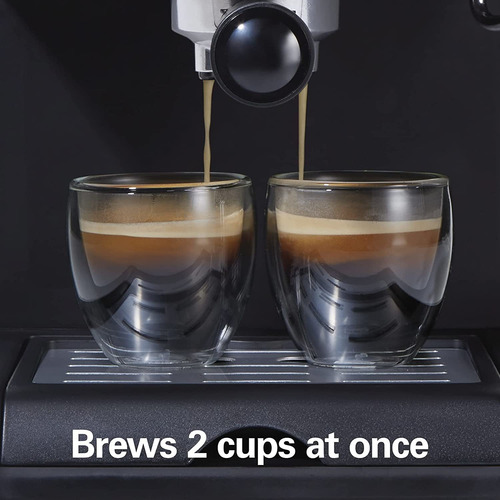 Cafetera Hamilton Beach 15 Bar Espresso, 1480ml, Negro