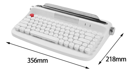 Teclas Redondas Retro Teclado Mecânico 84 Teclas Branco