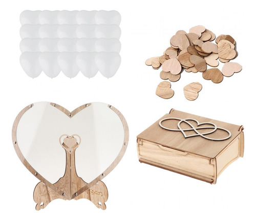 Libro De Invitados De Boda Con Corazón, Libro De Invitados,