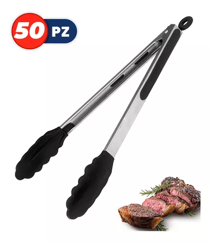 Pinza De Acero Inoxidable Parrilla Cocina Mediana