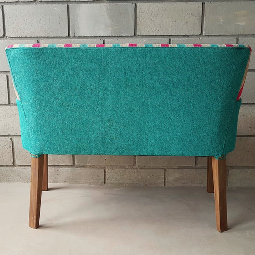 Imagen 7 de 10 de Sillon Matero Doble 2 Cuerpos Alto Apoyabrazos Chenille