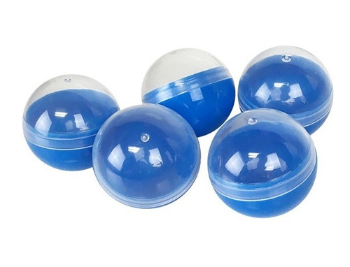 100 Capsula Esfera Chiclera Azul 2 Pulgadas 5cm Vacia