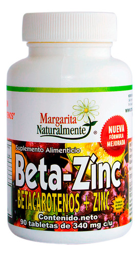 Beta-zinc Betacaroteno 90 Tab Regenera Piel, Cabello Y Uñas