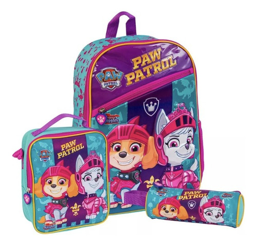 Mochila Paw Patrol Skye Tamaño Oficio 3 Pzs