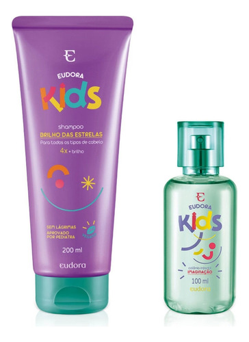 Kit Eudora Kids: Colônia Infantil 100ml + Shampoo 200ml