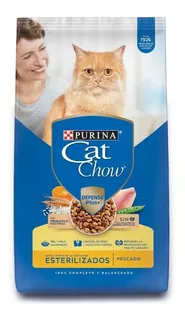 Alimento Cat Chow Defense Plus Esterilizados para gato adulto sabor pescado en bolsa de 15 kg