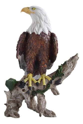 Perching Bald Eagle Statue Resin Ornament Decorative