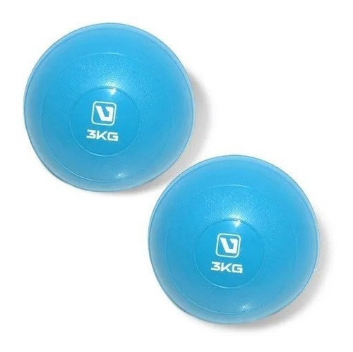 Toning Ball 3kg Bola Tonificadora Pilates Liveup 2 Soft Par