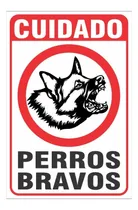 Comprar Señalización Avisos Letrero Plástico Perros Bravos 20*15cm