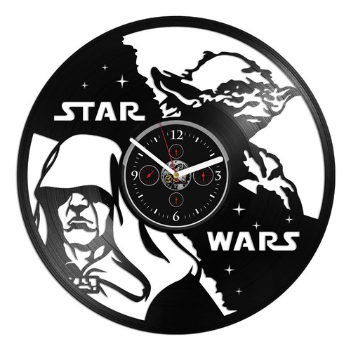 Reloj De Pared Yoda Vinilo Regalo Para Hombre Reloj Star 