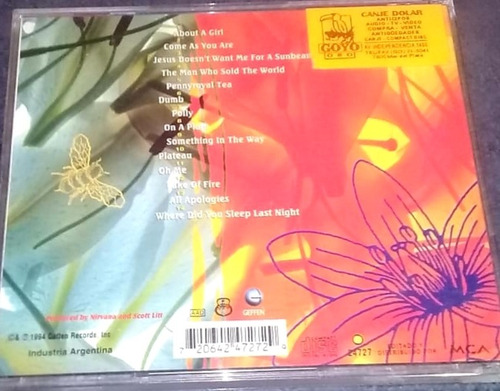 Cd. Nirvana. Mtv Unplugged In New York. (1994) (Usado)
