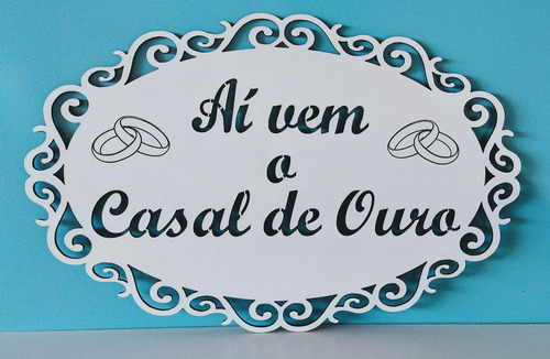 Placa Para Bodas De Ouro Ou Casamento- Entrada