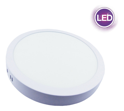 Foco Led Panel 18watt Sobrepuesto Luz Calida 3000k