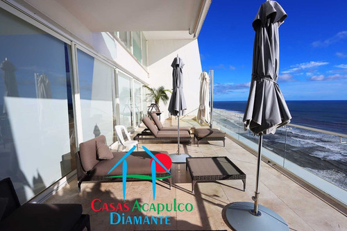 Imagen 2 de 14 de Cad Marena 2701. Terraza Con Alberca Y Vista Frontal Al Mar