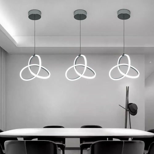 ''lámpara Colgante Led 16w, Altura Ajustable, Moderna Para C