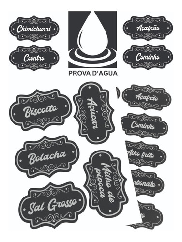 Imagem 1 de 10 de 100 Etiquetas Adesivas Porta Tempero Organizador De Alimento