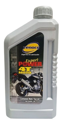 Aceite Mineral Expert Power 4t Moto Sl 20w50 Venoco (946cm3)