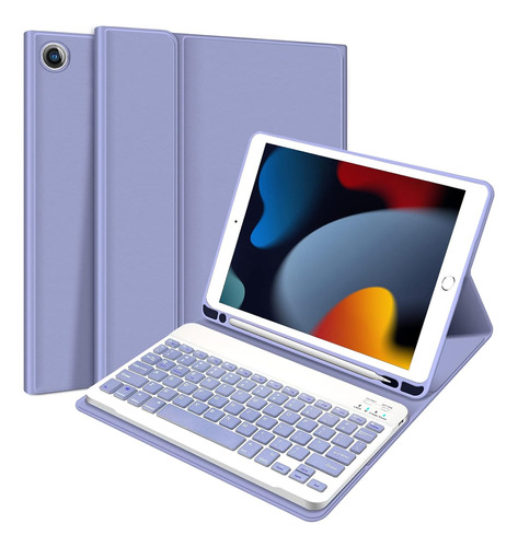 Funda Teclado iPad 9 Gen 2021 Con Lapiz, iPad 8/7 2020/2019