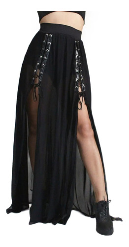 Sobrefalda Leyla Transparencia Gotica Goth Satori Designer 