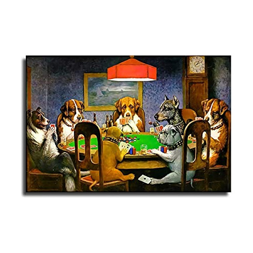 Póster De  Dogs Playing Poker , Pintura Decorativa Lie...