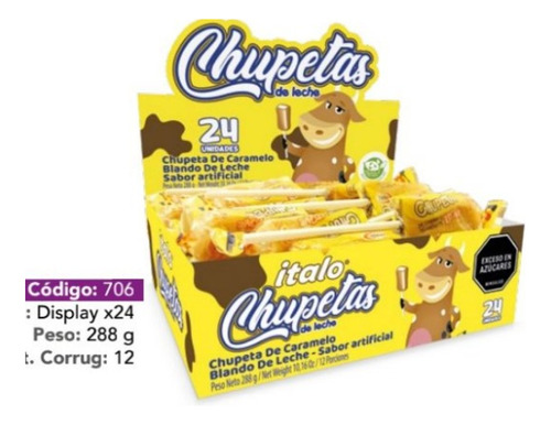 Chupetas De Leche Italo X24und