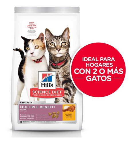 Corta Caducidad Hill´s Feline Adult Multiple Benefit 3.2kg