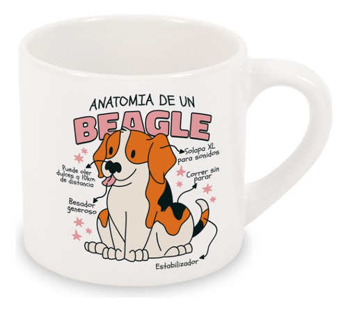 Taza Chica 6 Onzas Anatomia De Un Beagle Personalizable