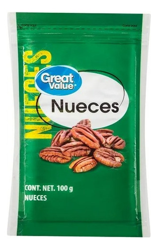4 Pzas Nuez Great Value 100 G
