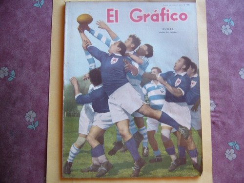 Los Pumas Marimón Fangio Racing Boca / El Gráfico 1826 1954