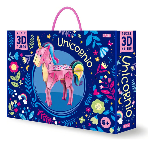 Unicornio 3d - Libro + Puzle 3d Maqueta - Sassi