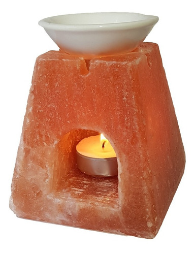 Difusor De Aroma Sal Del Himalaya Triangulo + Esencia+ Velas