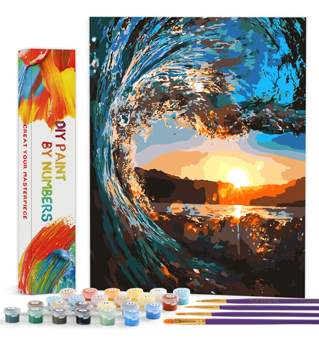 Boshun Kits De Pintura Por Numeros Con Pinceles Y Pigmento A