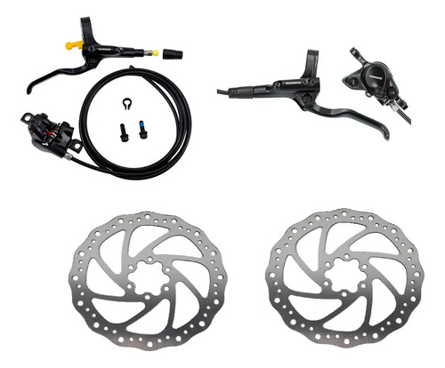 Par de freio a disco hidráulico Shimano Altus Mt200 + disco