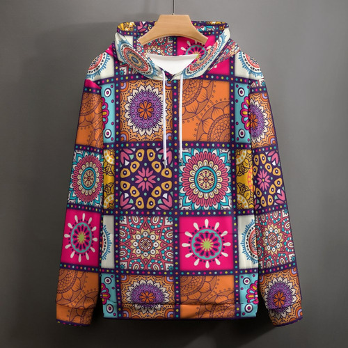 Sudadera Con Capucha 3d De Moda Con Estampado De Mosaico