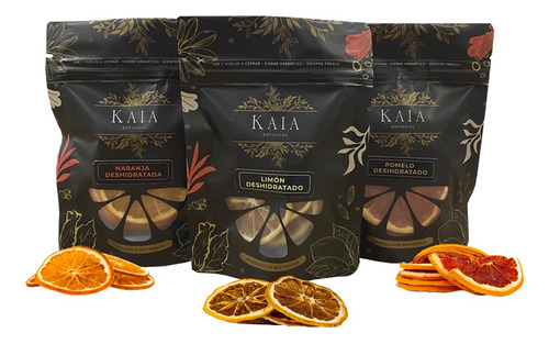 Combo Citricos Kaia  - Naranja Limón Pomelo Deshidratados 