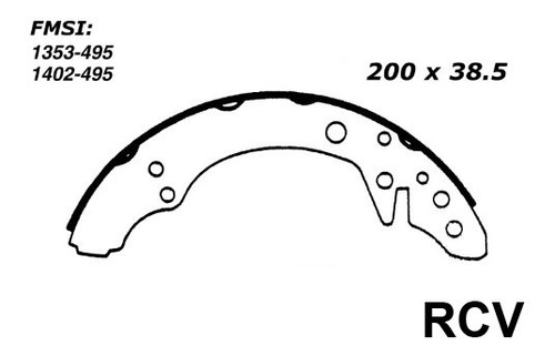 Balata Tambor Trasera Para Volkswagen Jetta  1990 S/e