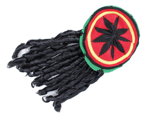 Reggae Rasta Hat Con Dreadlocks Accesorios De Disfraz Rave