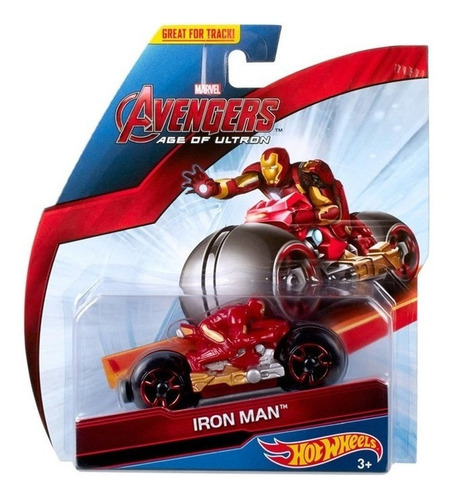 Hot Wheels Moto Iron Man Avengers Age Of Ultron Exclusivo Cor Vermelho