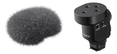 Micrófono Direccional Sony Para Cámara Ecm-m1 Color Negro