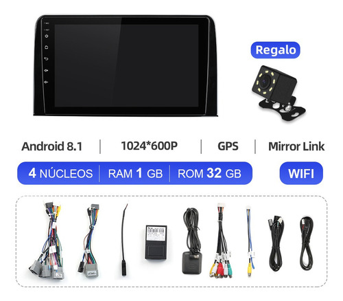 Estéreo Android Para Honda Crv 2017-2020 Cámara Gps Fm Bt