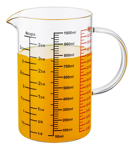 Ackers Boro3.3 Vaso Medidor De Vidrio-[mango Aislado | Caño 