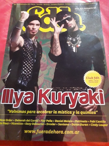 Revista Fdh Illya Kuryaki Vicentico Santana Paez Peña 2012