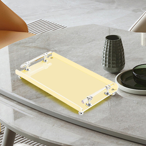 Bandeja Rectangular Para Servir Con Asas, Bandeja Decorativa