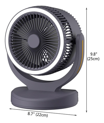 Ventilador Portátil De Circulación De Aire Con Luz Nocturna