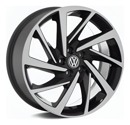 Rodas Vw Voyage Gol Up Aro 14 4x100 (jogo) + Bicos Cor Preto Com Diamantado